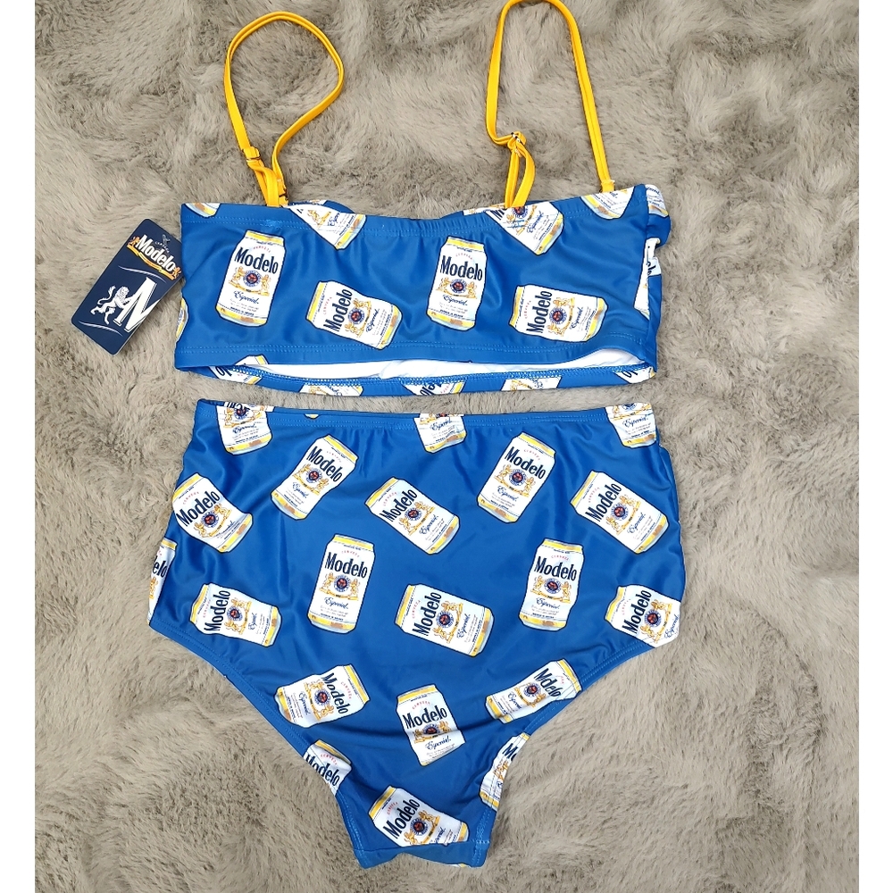 NWT Modelo High Waist 2 Piece Swimsuit L - Picture 4 of 11